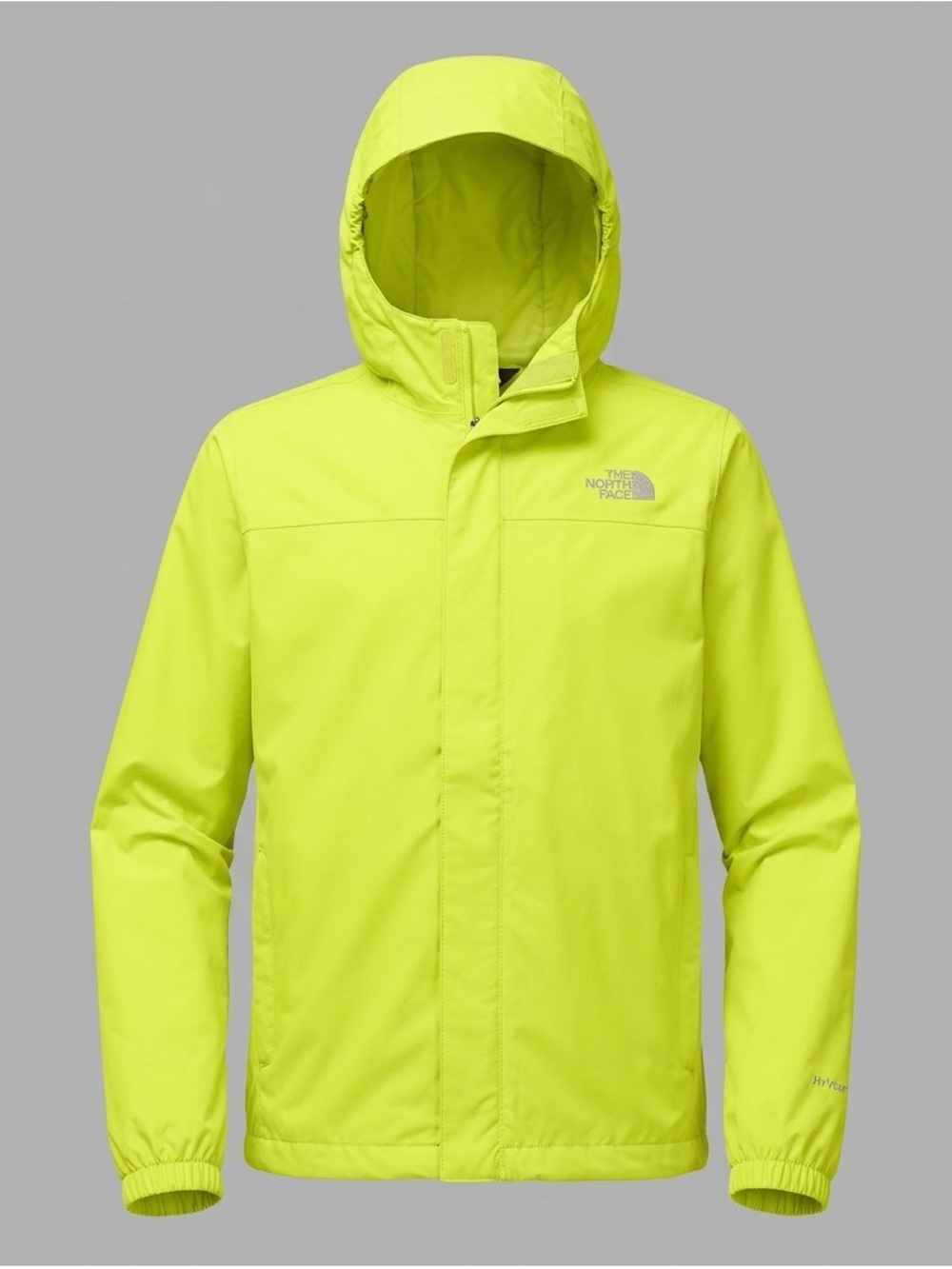 North Face HyVent Neon Yellow Rain Jacket Boy’s XL 18/20